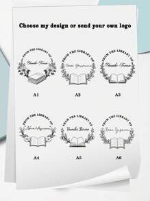 Embosador de libros personalizado, sello de embosado personalizado, embosador de libros, embosador para scrapbooking, embosador para sobres personalizados, regalo para amantes de los libros - Multicolor - Ver 3