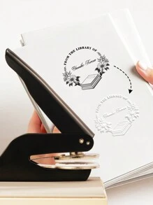 Embosador de libros personalizado, sello de embosado personalizado, embosador de libros, embosador para scrapbooking, embosador para sobres personalizados, regalo para amantes de los libros - Multicolor - Ver 8