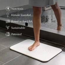 Dorai Home Bath Stone Mat 23.6"X15.4"| Luxury Diatomite Stone Bath Mat |Quickly Removes Water | Non-Slip, Quick-Dry Stone Bath Mat For Bathroom | Rain Sandstone - Đá sa thạch mưa - Xem 3