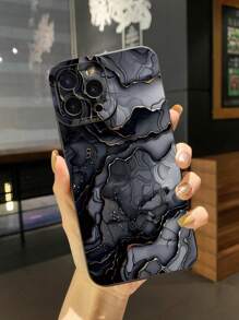 1 个大理石黑色防震手机壳，适用于 Iphone/Galaxy/Infinix/Redmi/OPPO/VIVO//Realme - 黑色 - 查看 2