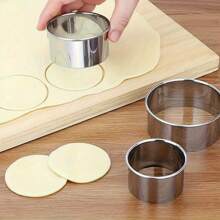 5pcs/Set, Biscuit Pastry Wrap Dough Cutter, Fondant Mold, Cookie Maker, Round Baking Accessories