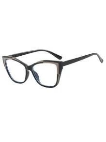 Cele mai recente lentile Plano ochi de pisică casual retro pentru bărbați și femei, foarte potrivite pentru purtarea zilnică, jocuri pe calculator, vizionarea telefonului mobil, lectură, cumpărături pe jos, fotografii stradale. Material PC (policarbonat), design nou, personalizat, la modă, ocazional, vacanță, high-end, cat-eye, computer, telefon, lectură, drăguț, chipeș, sexy, potrivit pentru toate anotimpurile Accesorii pentru ochelari pentru femei