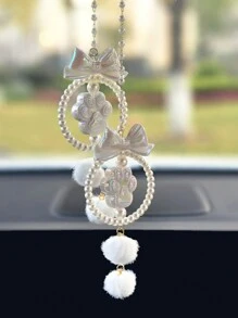 1pc Car Accessories Premium Feel Car Cat Scratch Pendant Rearview Mirror Car Mounted Pendant - one-size - View 5