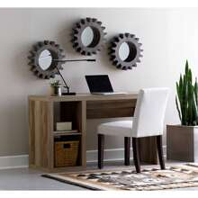 Cube Storage Office Desk, Espresso