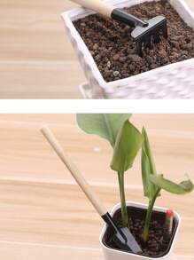 3pcs Mini Gardening Tool Set - Rake, Trowel, Shovel, For Growing Flowers, Vegetables, Succulents