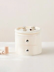 带抽屉的梳妆台收纳盒，珠宝和化妆品收纳盒，用于化妆刷、眼影、乳液、口红、指甲油，适用于梳妆台、浴室、卧室
