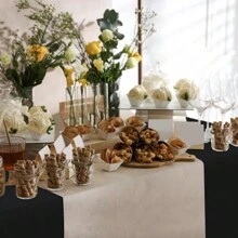 Plastic Table Cloth Disposable 10 Packs, 54 X 108 Inch Table Cloths For Parties, Decorative Tablecloths For Rectangle Tables, White Plastic Table Cover, Leakproof & Sturdy, White