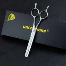 univinlions 1 Piece 6.0 / 6.5 / 7.0 Inch Professional Hairdressing Cutting Scissor Thinning Shear Curved Clipper Razor Salon Pet Grooming - Silver - View 11