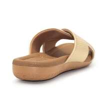 Usaflex Women's Slide Platform Heel Flip Flops R1853 - 金色 - 查看 6