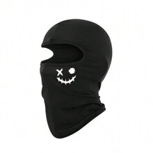 1pc Kids Cartoon Print Pullover Cap, Outdoor Sun Protection Face Mask, Breathable Dust-Proof Headwear, Sports Headband For Older Children