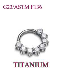 1pc Shiny Luxury! Multiple Zirconia Cool Link Design Unisex Nose Ring Earring, Fashionable Casual Eye-Catching Piercing Jewelry! - Multicolor - View 40