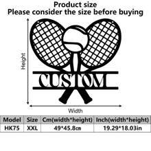 [Hecho a medida] 1 pieza de decoración de pared para amantes del tenis, decoración de pared interior/exterior, arte de pared exterior - Artesanía de decoración del hogar, regalo ideal para parejas, padres, amigos, cartel de cancha de tenis, placa decorativa - Multicolor - Ver 15