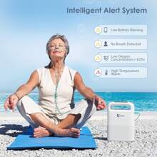 Portable Air Supply Machine - Adjustable 1-5 L/Min, Wheelchair Compatible, For Travel - one-size - View 4