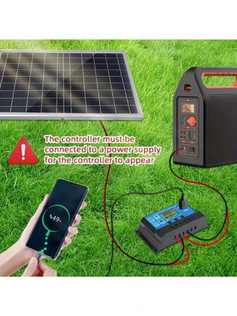 Portable Solar Panel Kit With Charging Controller -1 Solar Charging Panel Suitable For RVs, Camping, Hiking, Cars, Boats, Telephones, Outdoor Lighting, Monitoring, Pet Shelters - Including Cables, USB 5V Output, Multiple Power Options