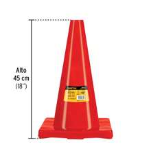CONO PVC PRECAUCION 45 CM PRETUL 28251 - Naranja - Ver 2
