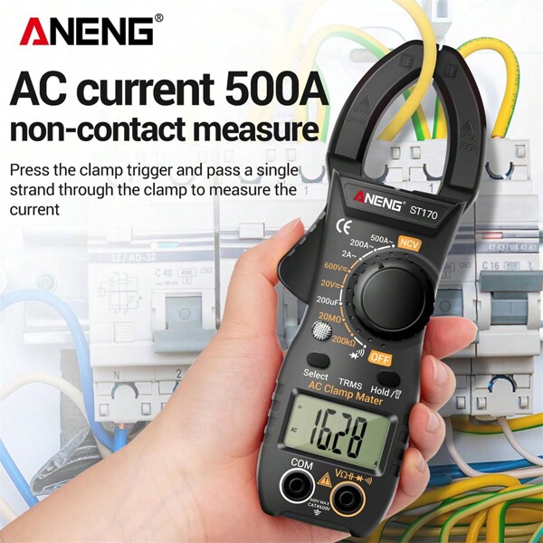 ANENG ANENG ST170 berührungslose Klammerzange 1999 Zähler LED-Bildschirm AC-Strommessgerät Multimeter NCV Induktion Profi-Werkzeug