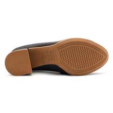 Usaflex Women's Leather Block Heel Pumps With Holes Casual UC0101 - Màu xanh hải quân - Xem 9