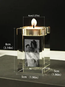Customized Candle Holder With Fashionable Printed Transparent Design - Multicolor - View 9