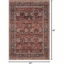 Samra SAM-07 Brick/Multi Oriental Area Rug 2'-3" X 3'-10"