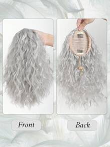 14 Inch Heat Resistant Synthetic Drawstring Ponytail Deep Curly Instant Clip Ponytail Extension Afro Drawstring Ponytail Extensions Kinky Curly Ponytail Extensions Synthetic Afro Puffs Curly Ponytail Extension For Women