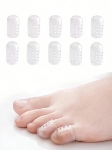 10pcs/20pcs Breathable And Comfortable Silicone Toe Protector, Toe Protection Separation, Anti-Abrasion And Anti-Sweat For Women Men Sneakers Shoes, Casual Shoes,White Shoes