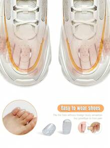 10pcs/20pcs Breathable And Comfortable Silicone Toe Protector, Toe Protection Separation, Anti-Abrasion And Anti-Sweat For Women Men Sneakers Shoes, Casual Shoes,White Shoes