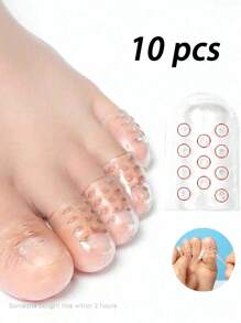 10pcs/20pcs Breathable And Comfortable Silicone Toe Protector, Toe Protection Separation, Anti-Abrasion And Anti-Sweat For Women Men Sneakers Shoes, Casual Shoes,White Shoes