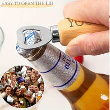 1 st/6 st Oktoberfest Houten Handvat Bierflesopener Aanpassing, Aangepaste Tekst Logo Telefoonnummer Bedrijfsnaam Praktische Multifunctionele Sleutelhanger Flessenopener Evenement Reclame Klein Geschenk Graveren Handige Draagbare Bierflesopener, Roestvrijstalen Bierflesopener, Massief Houten Flessenopener Wijndeksel Opening Flessenopener