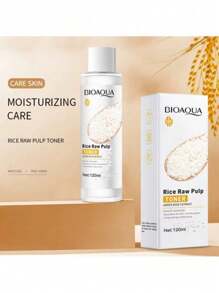 Toner o Tonico Facial De Arroz Bioaqua Hidratante Blanqueador Antiacne 120ml. Tonico Para el Rostro, Aclara y Cierra los Poros de la Piel, Tonico Arroz Bioaqua Esencia Toner Arroz Bioaqua, Hidrata, Nutre, Para Piel Seca, Grasa y Sensible. Con Pulpa de Arroz, Antienvejecimiento, Ilumina la Piel, Mejora la Línea Fina, Esencia Luminosa nutritiva.