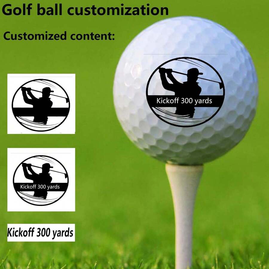 Customized Golf Balls With Text, 2 Pieces Construction, Personalized Golf Balls With Your Desired Name/Text