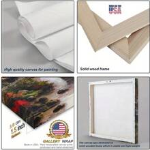 1 Piece Canvas Printed Poster Wall Art, Santa Claus Canvas Painting, Wrapped Canvas Wall Art Printing, Holiday Decoration, Vintage Wall Decoration, Bedroom Home Wall Decoration, Can Be Hung Directly Wooden Frame 1 Pc Wooden Framed Canvas Painting Thickness Cm/0.9inch High Quality Wall Art Prints Poster Direct Hanging Wall Picture Decor For Home Gifts, Gift, Living Room, Bath Room, Bedroom, Kitchen - 12*08吋(30*20公分) - 查看 5