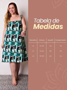 Plus Size Dress With Straps Printed Loose Casual Light Assorted Print Summer Fashion - Nhiều màu - Xem 5