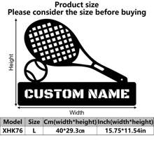 [Hecho a medida] 1 pieza de decoración de pared para amantes del tenis, decoración de pared interior/exterior, arte de pared exterior - Artesanía de decoración del hogar, regalo ideal para parejas, padres, amigos, cartel de cancha de tenis, placa decorativa - Multicolor - Ver 17