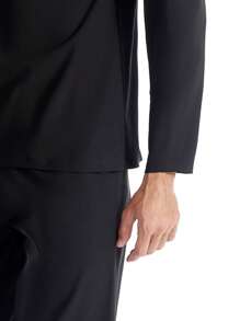 1 Set Herren Trainingsanzug in Große Größen, Langarm-Oberteil und Hose mit innerer PU-Silberbeschichtung für schnelles Schwitzen, Sportbekleidung