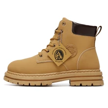Men Vintage British Style Motorcycle Boots, Fashionable Versatile Hiking Boots, Casual Men Shoes, New Comfortable Sport Shoes, Anti-Slip Work Boots