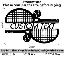 [Hecho a medida] 1 pieza de decoración de pared para amantes del tenis, decoración de pared interior/exterior, arte de pared exterior - Artesanía de decoración del hogar, regalo ideal para parejas, padres, amigos, cartel de cancha de tenis, placa decorativa - Multicolor - Ver 29