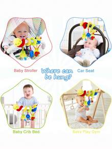 Bola de agarre manual The Caterpillar, Juguetes tranquilizadores para bebés, con forma de animalitos de dibujos animados, sonajeros - Multicolor - Ver 2