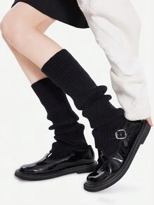 1 Paio di Scaldamuscoli da Donna a Tinta Unita e a Righe, Stile Retrò alla Moda, Carini e Affascinanti per Uso Quotidiano, Adatti per Donne in Autunno/Inverno