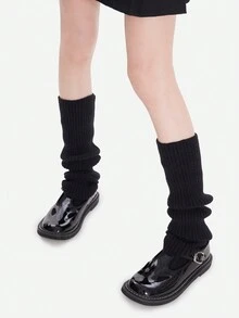 1 Paio di Scaldamuscoli da Donna a Tinta Unita e a Righe, Stile Retrò alla Moda, Carini e Affascinanti per Uso Quotidiano, Adatti per Donne in Autunno/Inverno