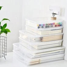 1 件大号桌面防尘文件收纳盒、文件整理器、家庭办公用品、防水证书和文件收纳盒