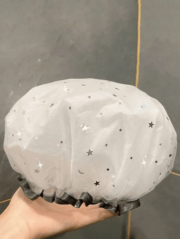 10/3pcs Reusable Waterproof Shower Cap - Suitable For Washing Hair, Cooking, Hair Treatment, Dyeing, Drying, PEVA Material, Cherry Print Elastic Bathroom Shower Cap, Salon Supplies, Random Colors,Bonnet,Shower Cap,Hair Products And Accessories For Barber Salon Beauty Travel Essentials