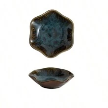 1/6 piezas Conjunto de salseras japonesas de cerámica - Pequeños platos con acabado esmaltado creativo para condimentos y encurtidos, perfecto para uso en la cocina del hogar - Multicolor - Ver 13