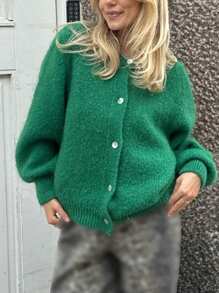 Women Button Up Sweaters Casual Fashion Lightweight Solid Color Knit Cardigans Warm Fall Knitwear For Streetwear