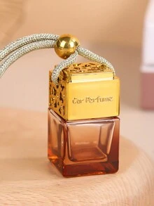 1pc/2pcs 8ml Golden Fragrance Sample Bottles, Glass Empty Bottles For Fragrance, Aromatherapy, Car Air Freshener, Essential Oil Bottles With Hanging Rope - Gold - View 6