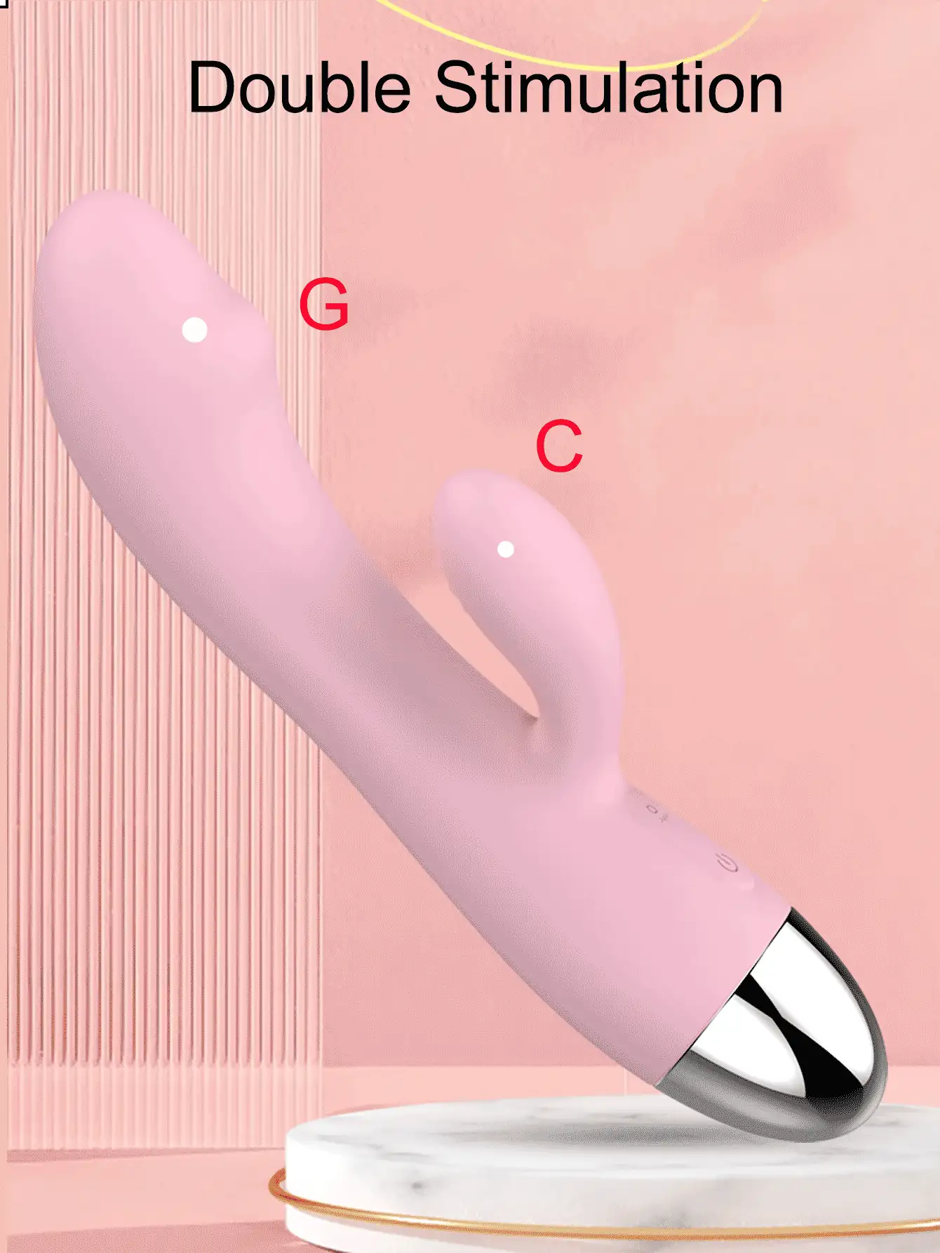 2 In 1 Rabbit Vibrator,Female Clitoral G Spot Stimulator,Vaginal Dildo Vibrator,Adult Sex Toys For Women Couple,12 Vibration Modes