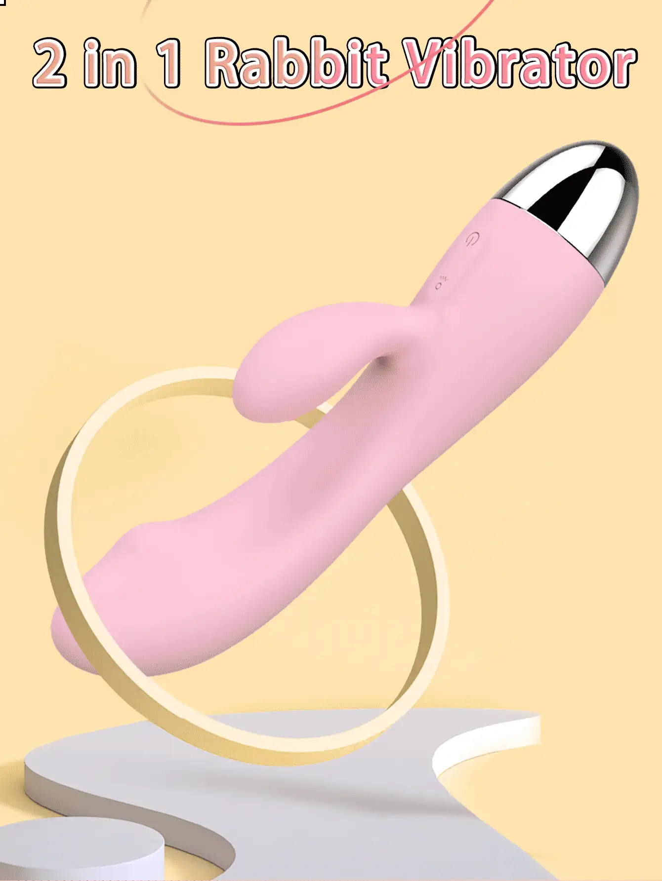 2 In 1 Rabbit Vibrator,Female Clitoral G Spot Stimulator,Vaginal Dildo Vibrator,Adult Sex Toys For Women Couple,12 Vibration Modes