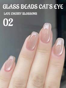 15ml Esmalte de Unha de Cristal de Olho de Gato Tipo Gel Bead de Vidro, Nova Luz Pequena Popular Quente, Cor de Outono e Inverno, Dedicado a Salões de Beleza