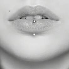 SENLANSP 6pcs Multifunction Stainless Steel Crystal Zirconia Nose Lip Eyebrow Rings, Hypoallergenic Body Piercing Jewelry - Eyebrow Nail - View 5