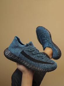 Men's Holiday Hiking, Camping, Picnic Socks, Comfortable Breathable Durable, Suitable For Spring Outfit - Blue - View 2