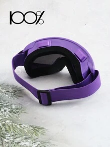 1 pereche de ochelari unisex cu ramă mare pentru PC, ochelari sport cu lentile de vedere nocturnă, ochelari de schi casual cu acoperire oglindită, potriviți pentru purtarea peste ochelari de vedere cu prescripție medicală, pentru schi, motociclete, curse off-road și sporturi în aer liber